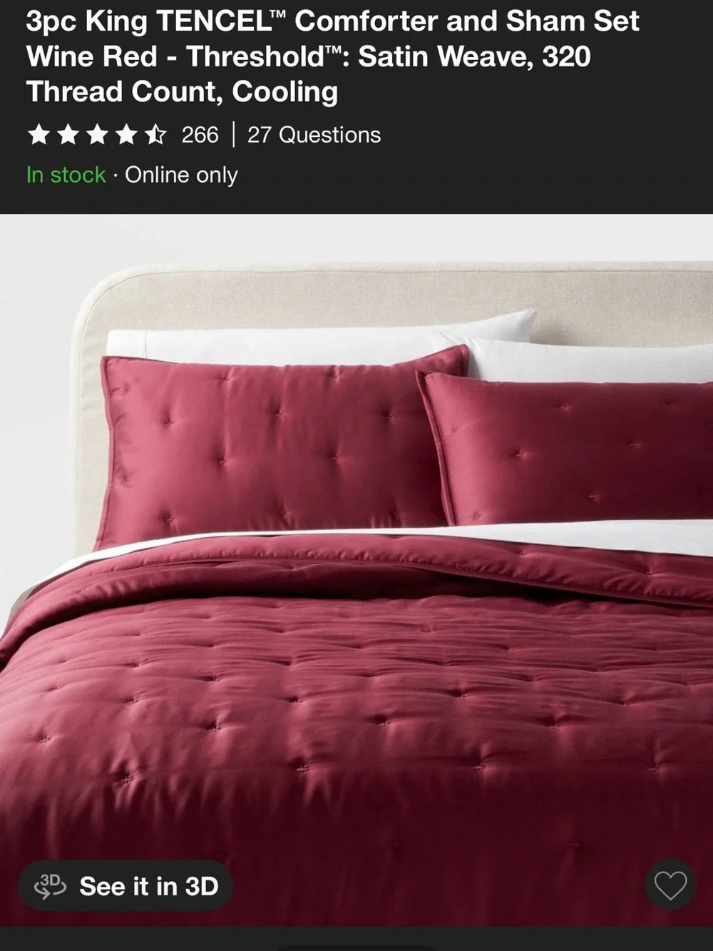Threshold King Comforter and Sham Set -
